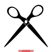 Scissors Art Collection Clean and Crisp Silhouettes Perfect for Designers and Craft Enthusiasts vector