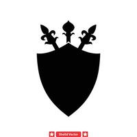 Guardian s Oath Pledge Inspired Shield Silhouette for Commitment vector