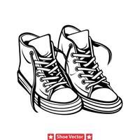 Chic Shoe Silhouette Collection Enhance Your Designs vector