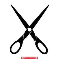 Stylish Scissors Bundle Chic Silhouette Designs for Fashion Design, Tailoring, and Sewing Projects vector