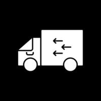Delivery Glyph Inverted Icon vector