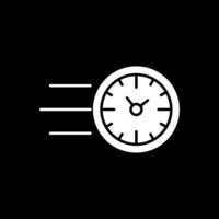 Fast Time Glyph Inverted Icon vector