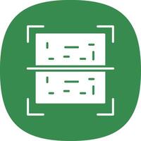 Qr Code Glyph Curve Icon vector