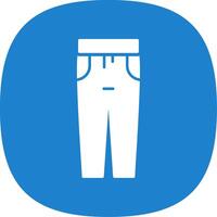 Trousers Glyph Curve Icon vector