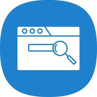 Web Search Glyph Curve Icon vector