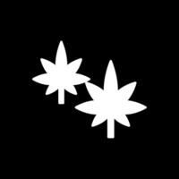 Hemp Glyph Inverted Icon vector