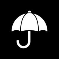 Umbrella Glyph Inverted Icon vector