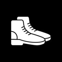 Boots Glyph Inverted Icon vector