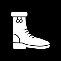 Rain Boots Glyph Inverted Icon vector