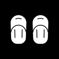 Sandal Glyph Inverted Icon vector