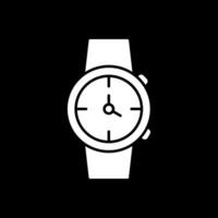 Watch Glyph Inverted Icon vector