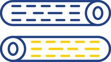 Wood Log Line Two Color Icon vector