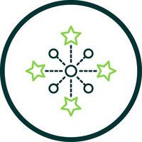 Fireworks Line Circle Icon vector