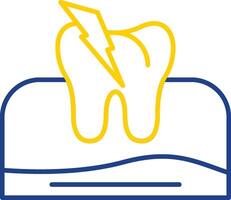 Toothache Line Two Color Icon vector