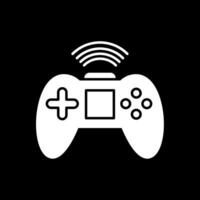 Joystick Glyph Inverted Icon vector