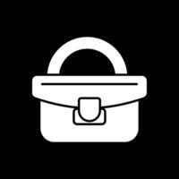 Handbag Glyph Inverted Icon vector