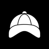 cap Glyph Inverted Icon vector