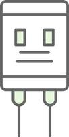 Capacitor Fillay Icon vector