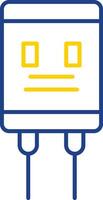 Capacitor Line Two Color Icon vector