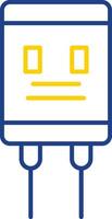 Capacitor Line Two Color Icon vector