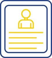Curriculum Vitae Line Two Color Icon vector
