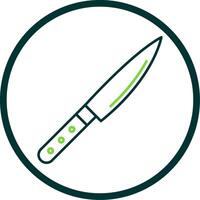 Knife Line Circle Icon vector