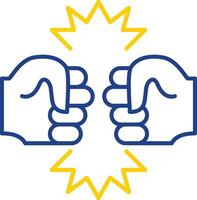 Fighting Line Two Color Icon vector