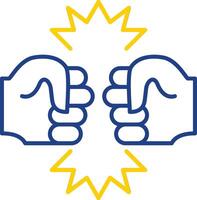 Fighting Line Two Color Icon vector