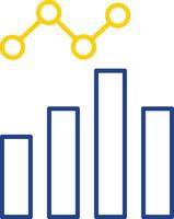 Data Analysis Line Two Color Icon vector