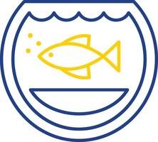 Fishbowl Line Two Color Icon vector