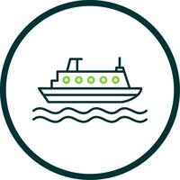 Cruiser Line Circle Icon vector