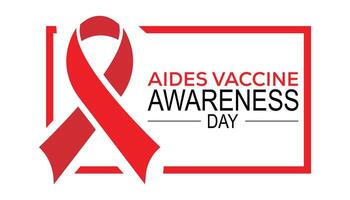 Aides Vaccine Awareness Day observed every year in May 18. Template for background, banner, card, poster with text inscription. vector