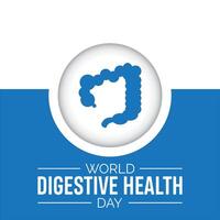 World Digestive Health Day observed every year in May 29. Template for background, banner, card, poster with text inscription. vector