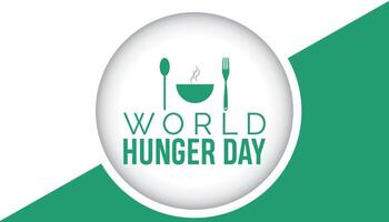 World Hunger Day observed every year in May 28. Template for background, banner, card, poster with text inscription. vector
