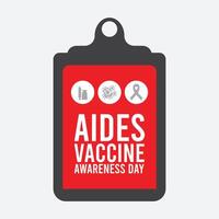 Aides Vaccine Awareness Day observed every year in May 18. Template for background, banner, card, poster with text inscription. vector