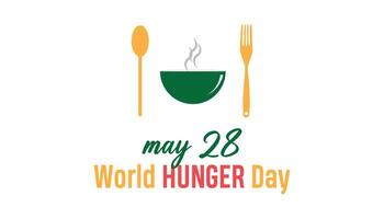 World Hunger Day observed every year in May 28. Template for background, banner, card, poster with text inscription. vector