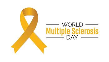 world Multiple Sclerosis day observed every year in May 30. Template for background, banner, card, poster with text inscription. vector