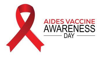 Aides Vaccine Awareness Day observed every year in May 18. Template for background, banner, card, poster with text inscription. vector