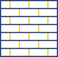 Brickwall Line Two Color Icon vector