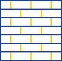 Brickwall Line Two Color Icon vector