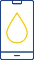Water Drop Line Two Color Icon vector