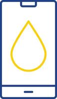 Water Drop Line Two Color Icon vector