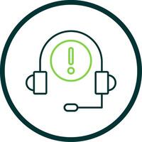 Help Line Circle Icon vector