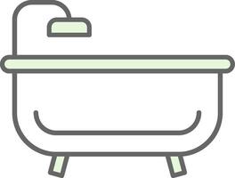 Bath Tub Fillay Icon vector