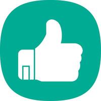 Good Feedback Glyph Curve Icon vector