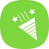 Party Glyph Curve Icon vector