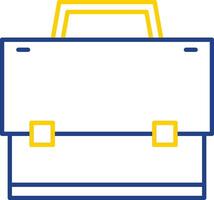 Suitcase Line Two Color Icon vector
