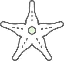 estrella de mar relleno icono vector