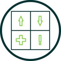 Swot Analysis Line Circle Icon vector