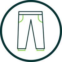 Trousers Line Circle Icon vector